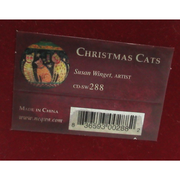 Ne'Qwa Art Christmas Ornament "Christmas Cat" handpainted Artist Susan Winget CO - Picture 11 of 11